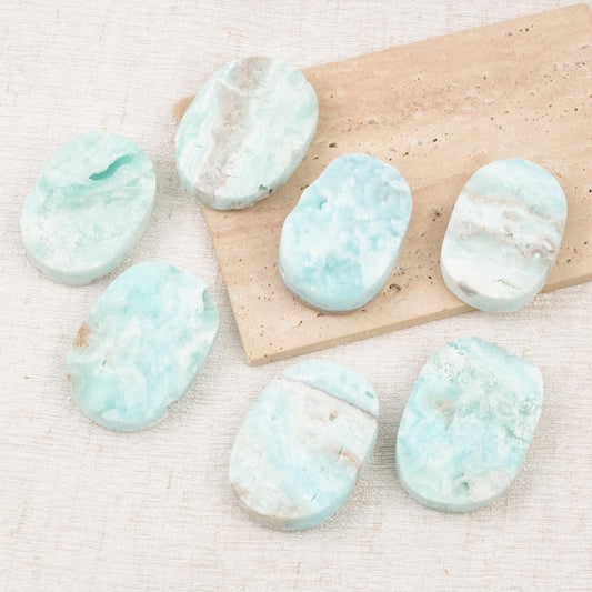 Hemimorphite Palm Stone