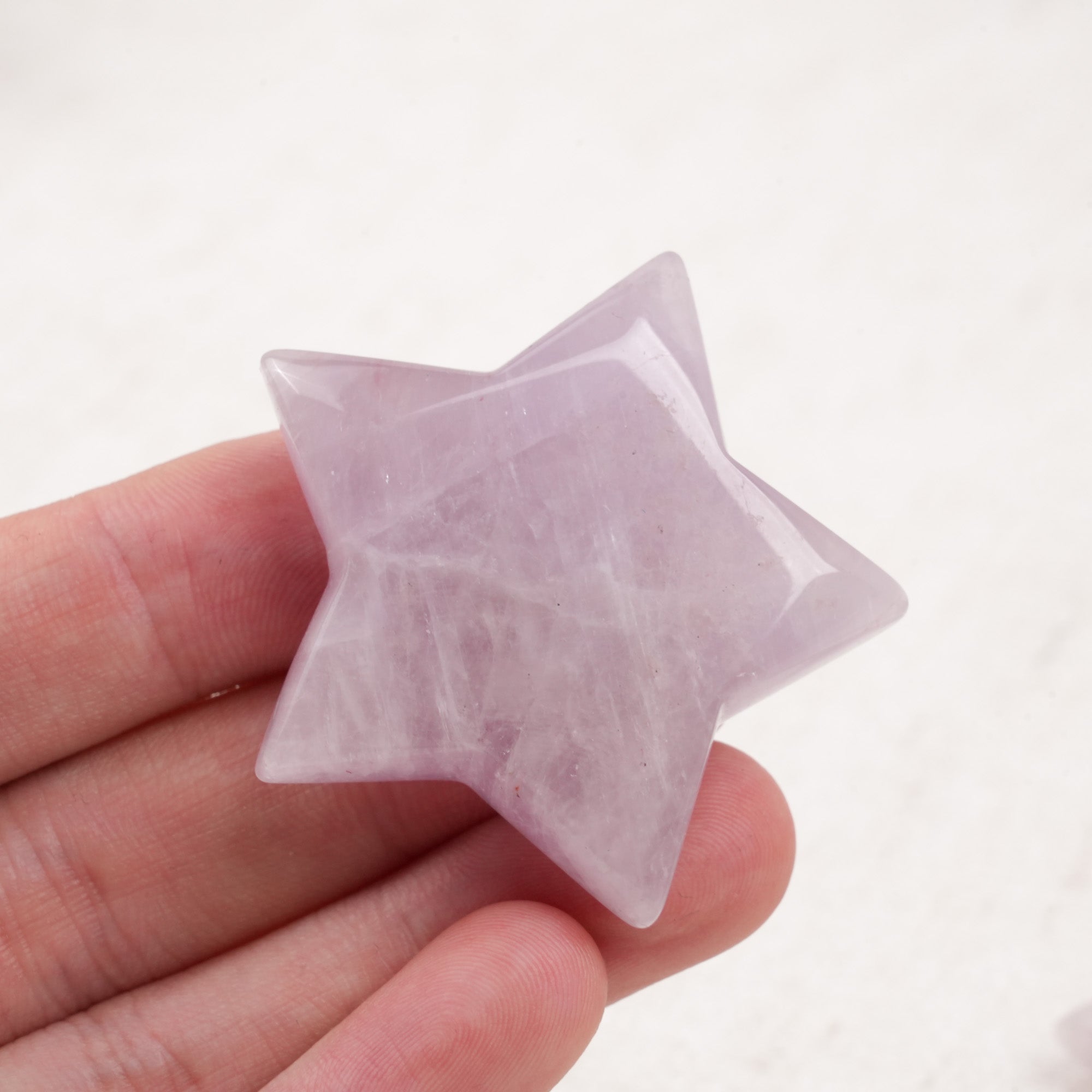 Amethyst Pentagram Palm Stone