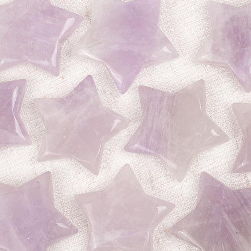 Amethyst Pentagram Palm Stone