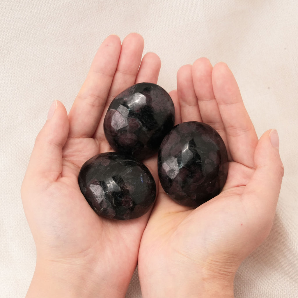 Garnet Palm Stone providing protection and promoting self-confidence