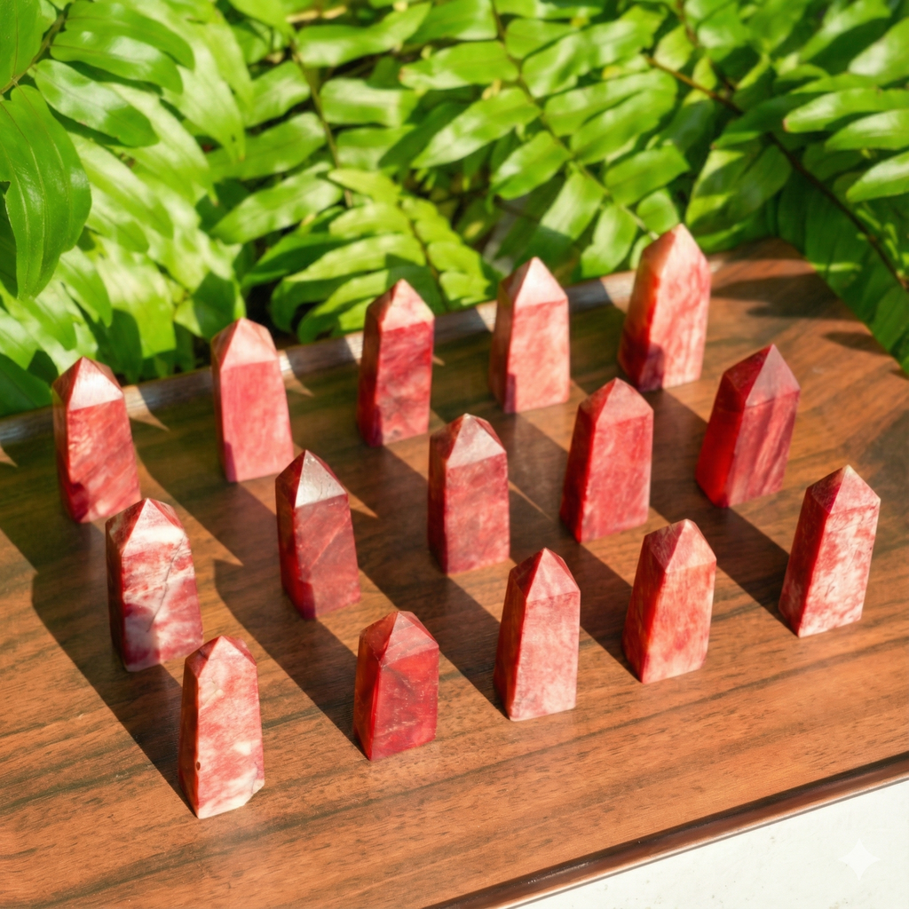 Red Moonstone Four-Sided Tower