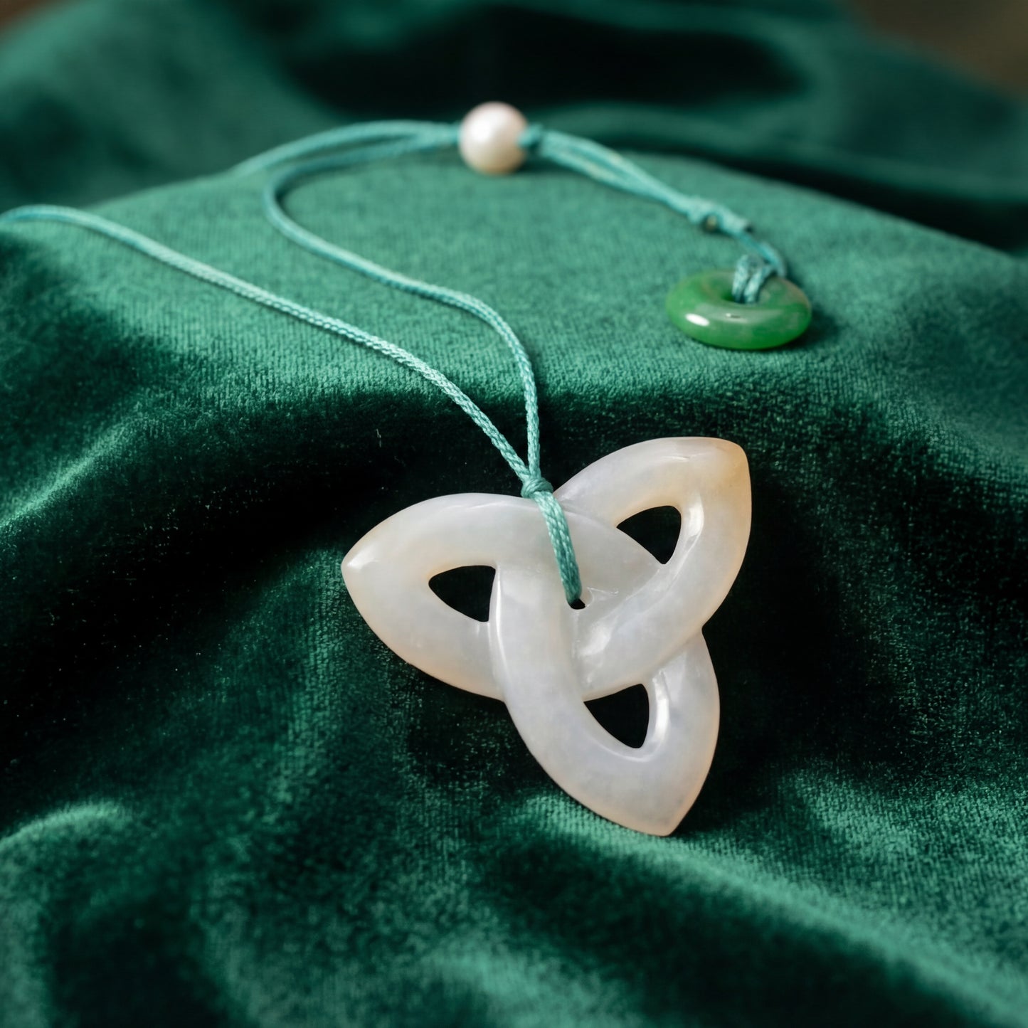Triquetra Grey Agate Necklace
