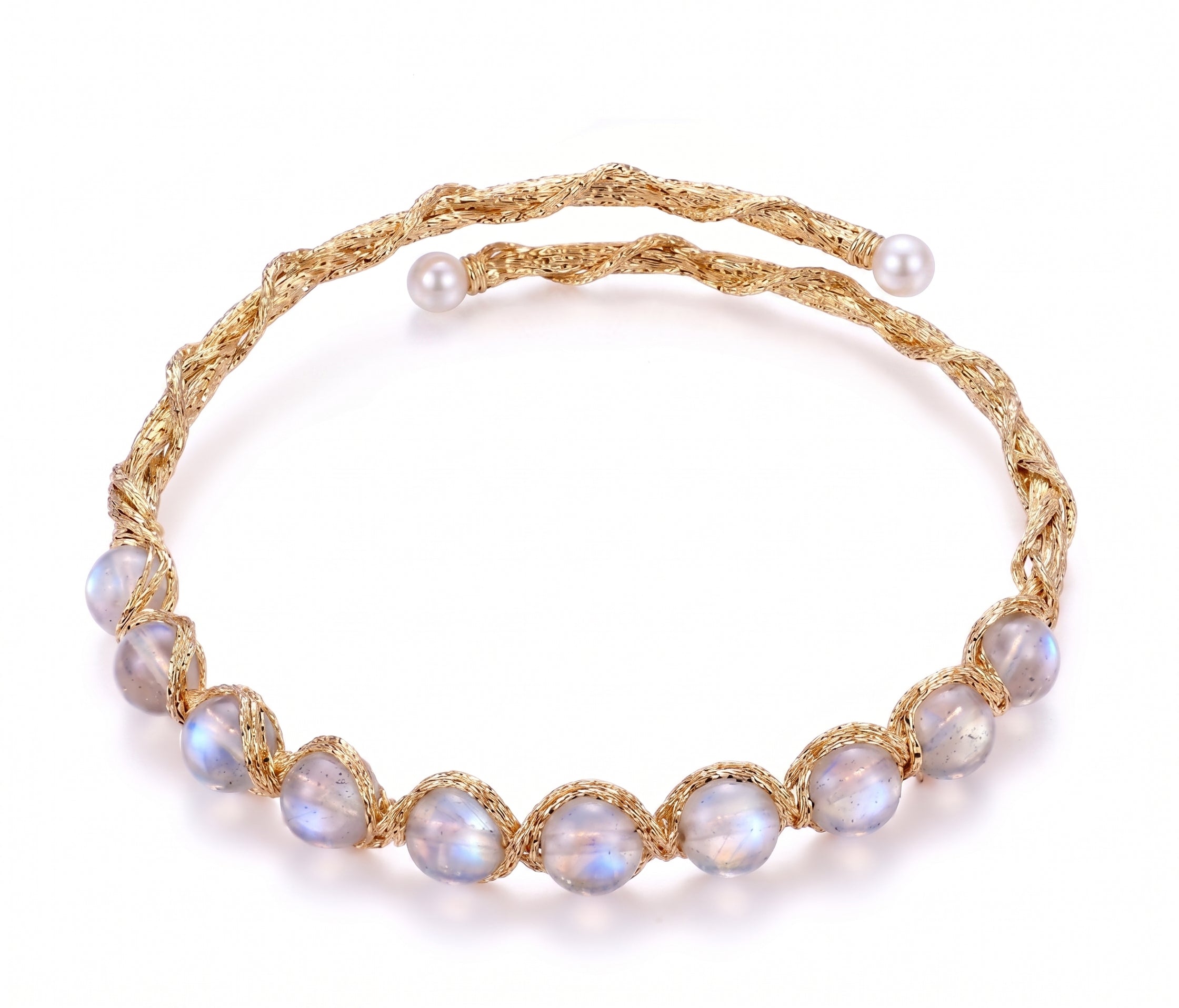 Adjustable Labradorite Bracelet & Ring Set