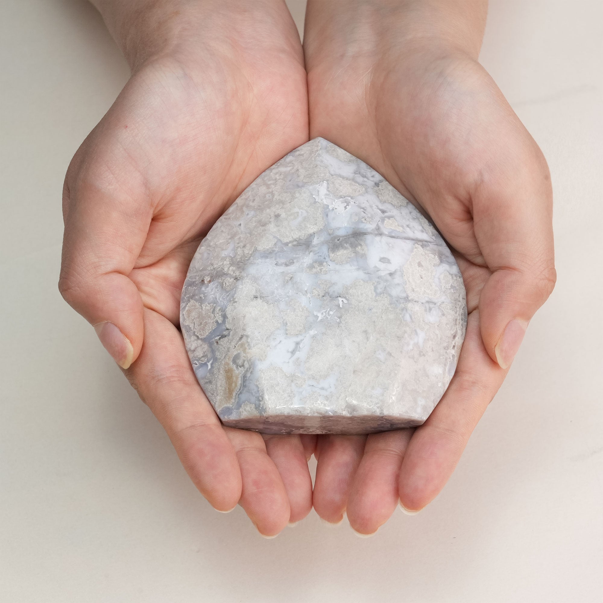 Natural Blue Agate Crystal, Perfect for Calm and Serenity