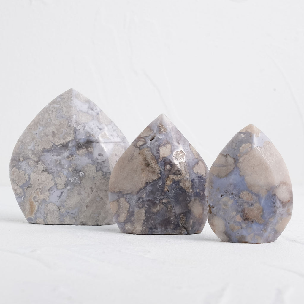Exquisite Blue Cherry Blossom Agate for Emotional Healing