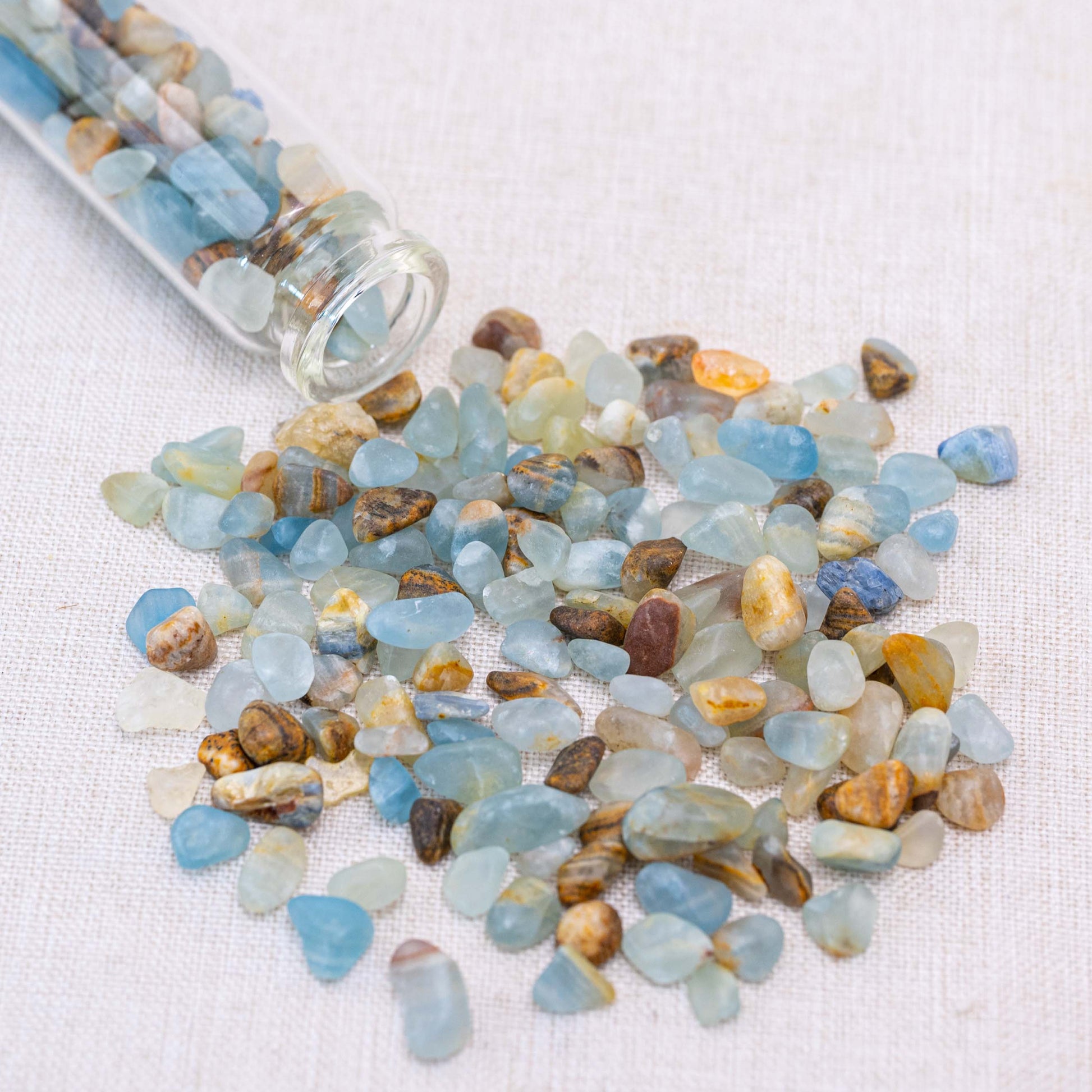 Blue Onyx Chips are known for their calming and soothing properties.
