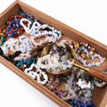 Mixed Gravel Bracelet Confetti, 10-12 Random Natural Crystal Bracelets per Spoon, Bulk Healing Jewelry for Crystal Lovers