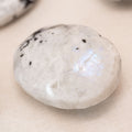 Rainbow Moonstone Palm Stone with iridescent flashes and natural beauty