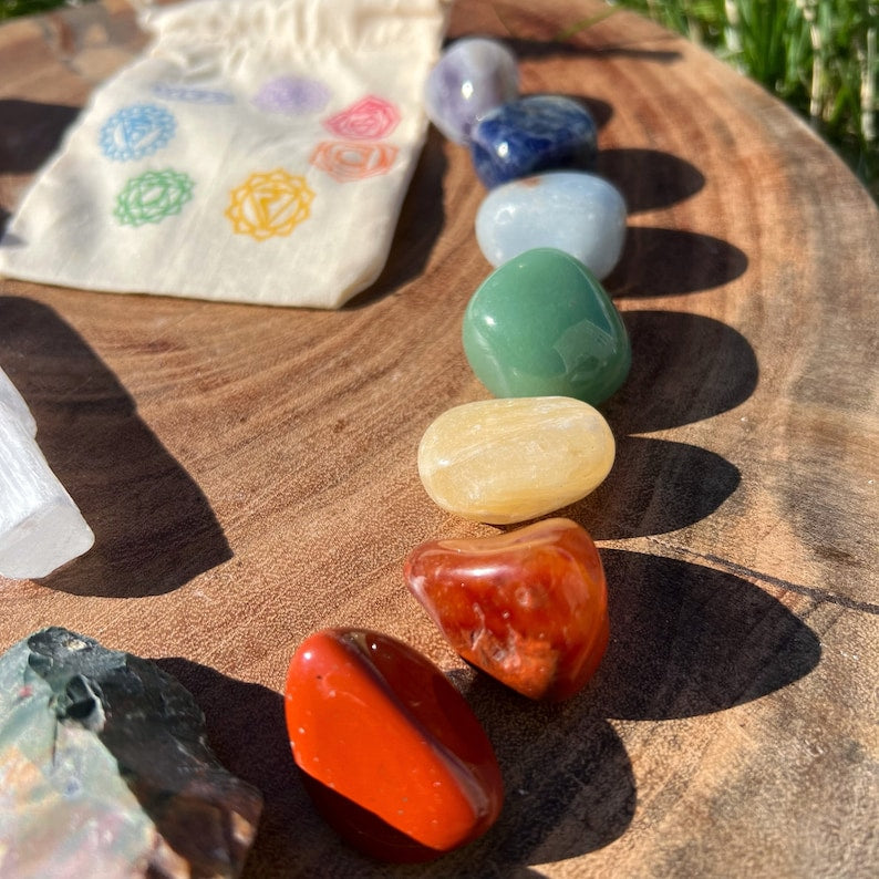 15Pcs Rough & Tumbled Crystal Set