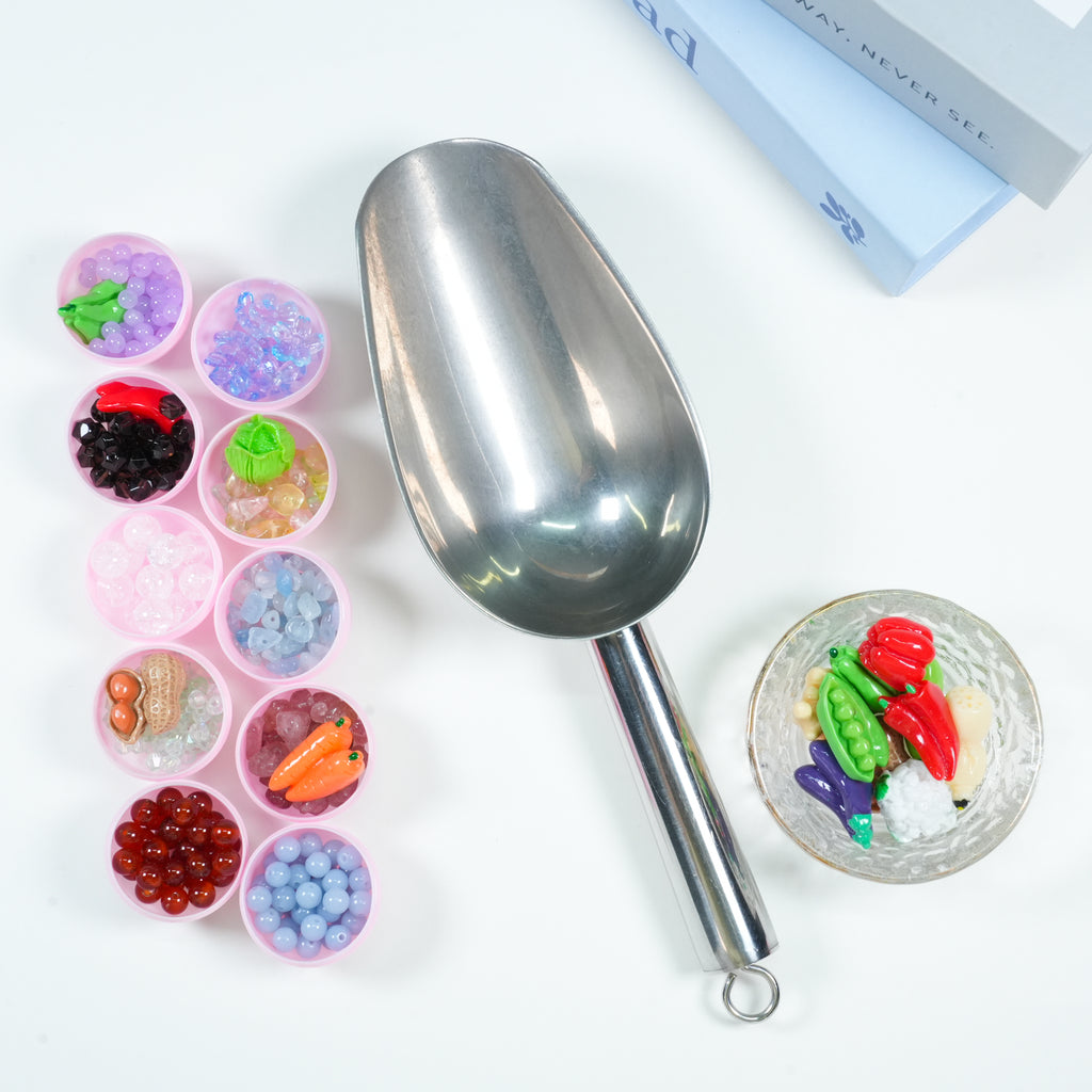 Surprise Scoop Bead Kit‑Mixed Crystal Glaze Resin Beads for Bracelet Making