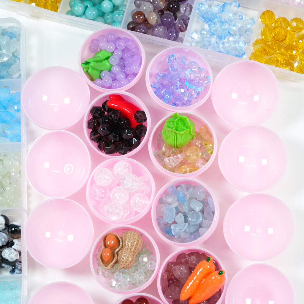 Surprise Scoop Bead Kit‑Mixed Crystal Glaze Resin Beads for Bracelet Making