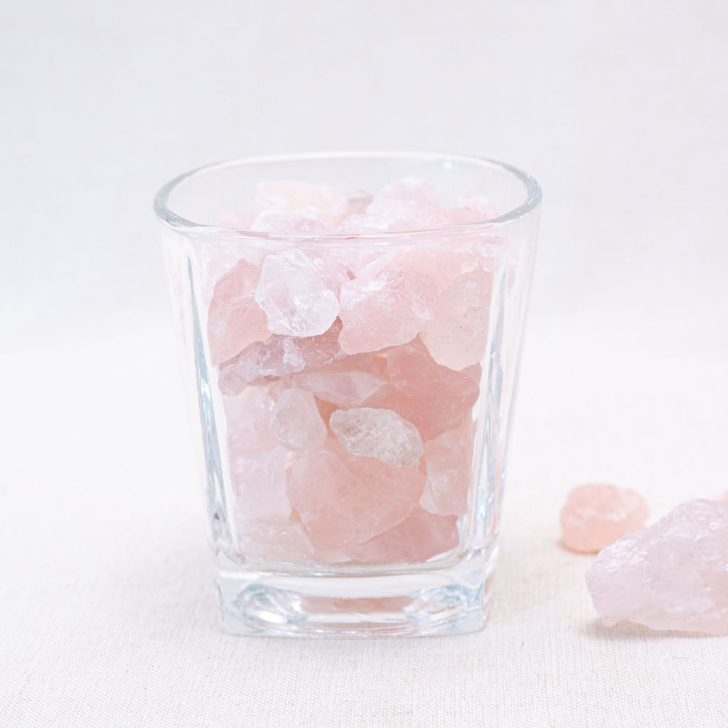 Use raw rose quartz crystal to enhance emotional healing