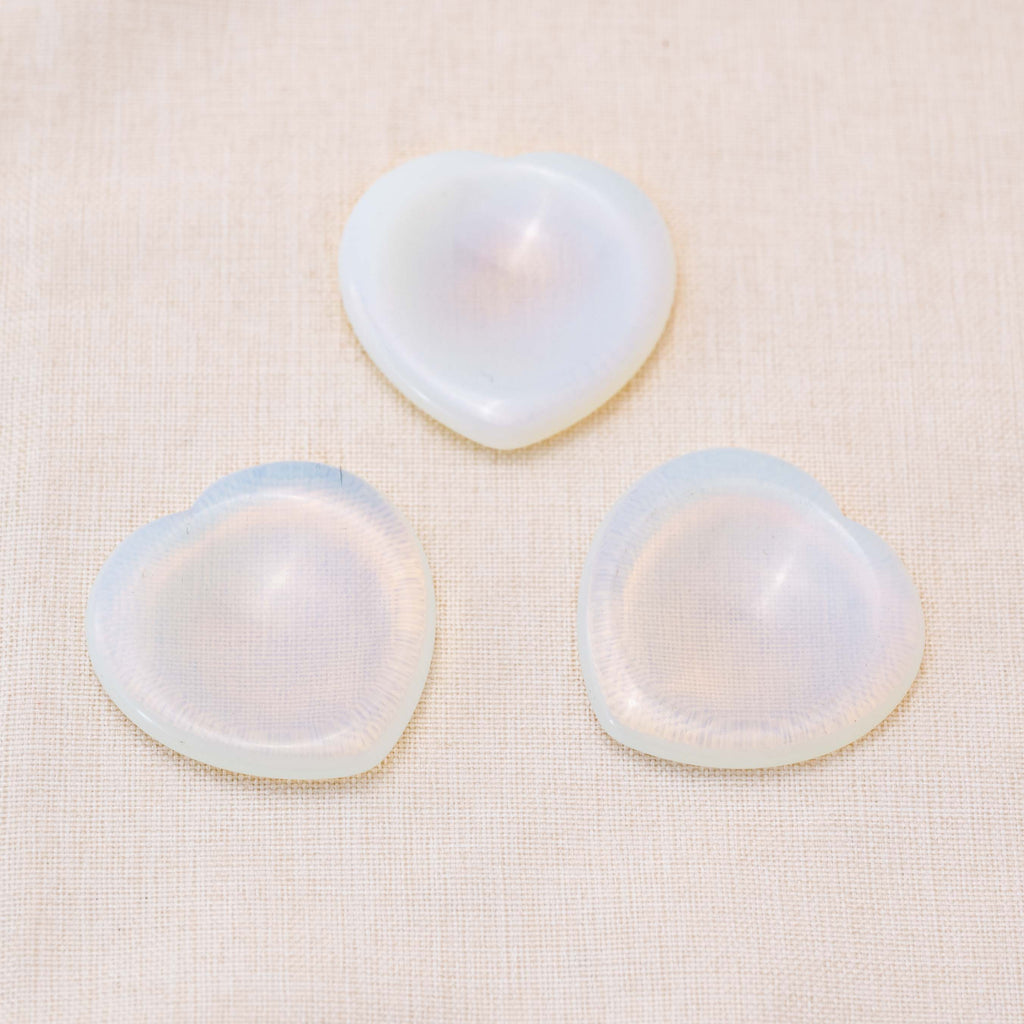 Use the Opalite Heart Worry Stone for emotional healing and spiritual growth
