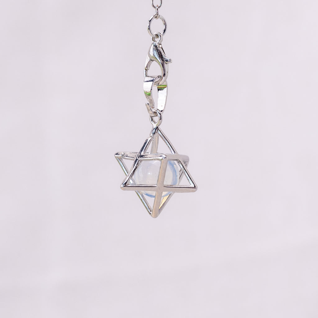 Close-up of Opalite Merkaba for meditation
