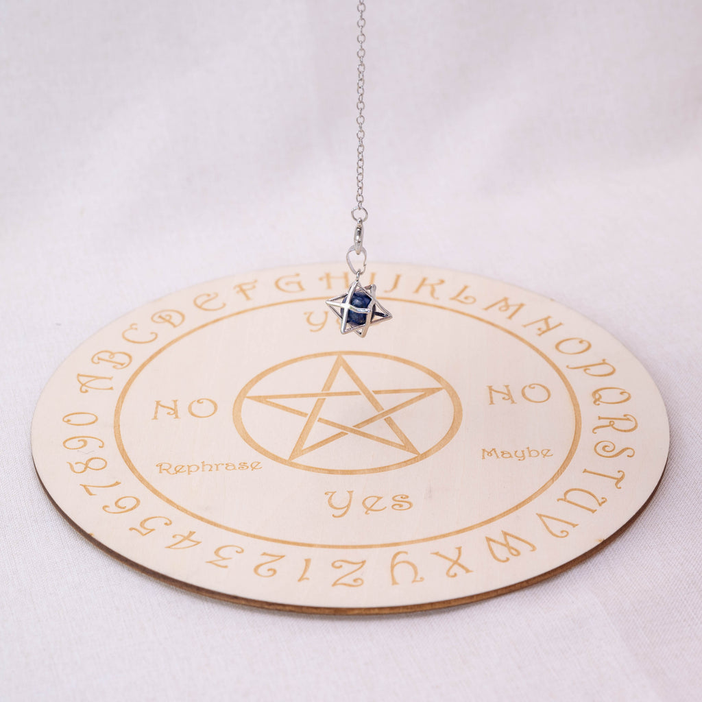 Lapis Lazuli Merkaba pendulum enhances intuition and spiritual insight