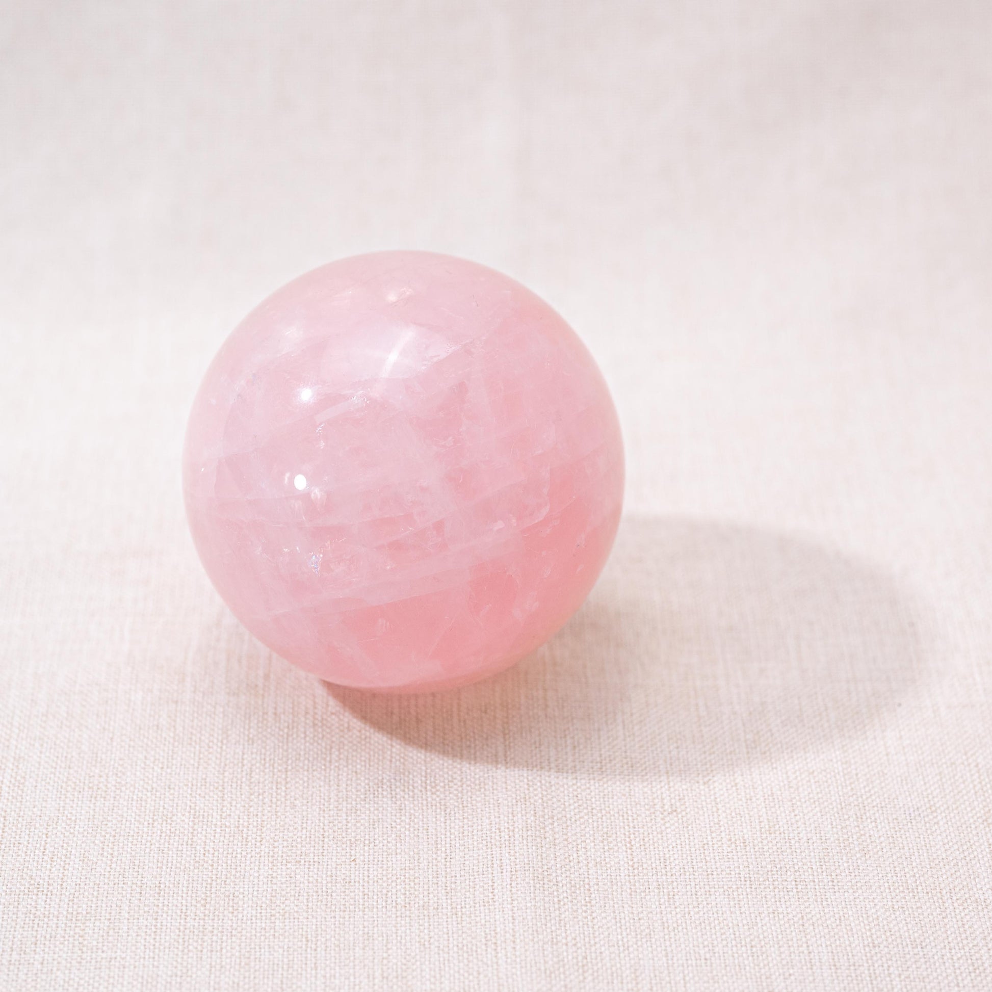 Decorative Rose Quartz Sphere with soothing pink tones for harmony
