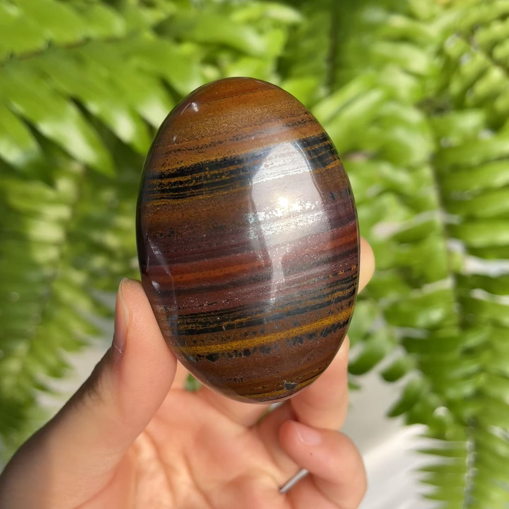 Lron Tiger Eye Stone  Palmstone