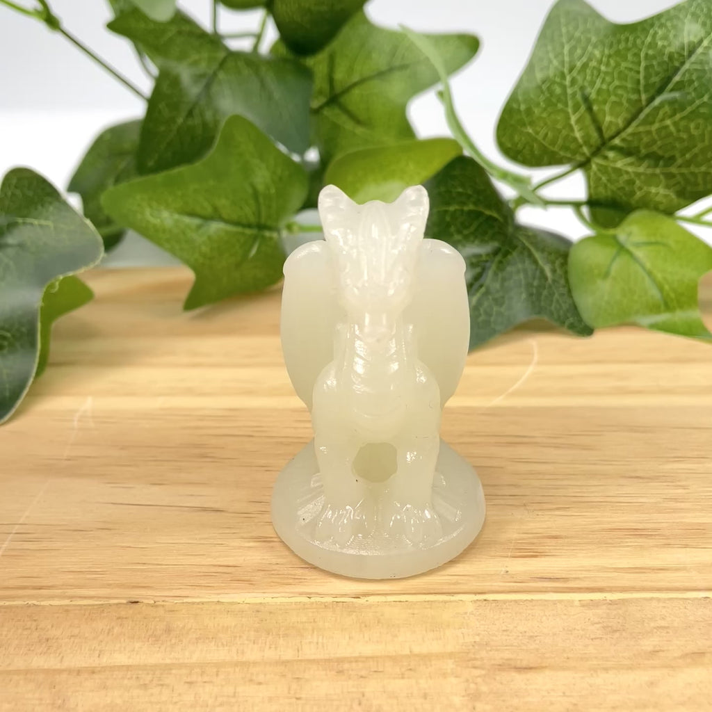 Natural Mixed Crystal Dragon Carving | Hand-Carved Fantasy Dragon Figurine for Altar, Home Decor & Crystal Collection