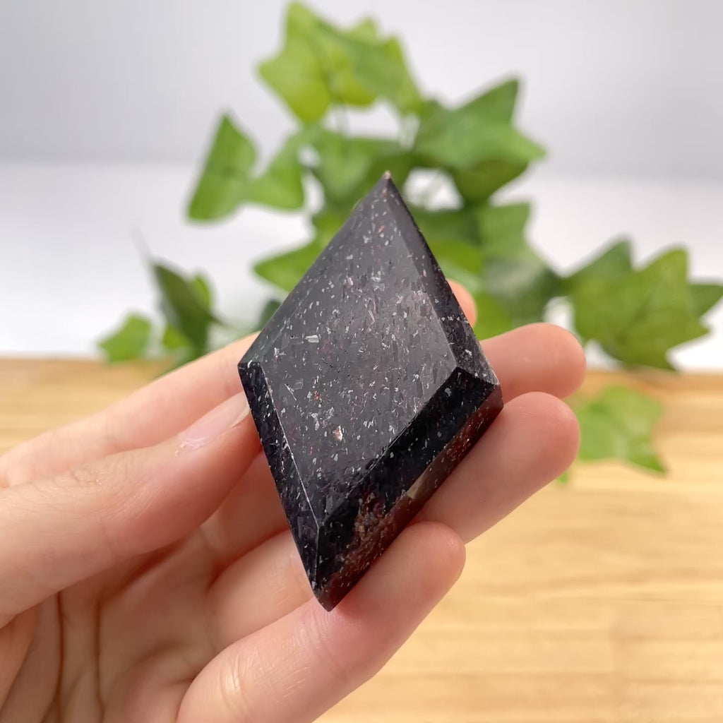 Natural Red Lepidolite Rhombus Crystal Rare Healing Crystal for Anxiety Relief