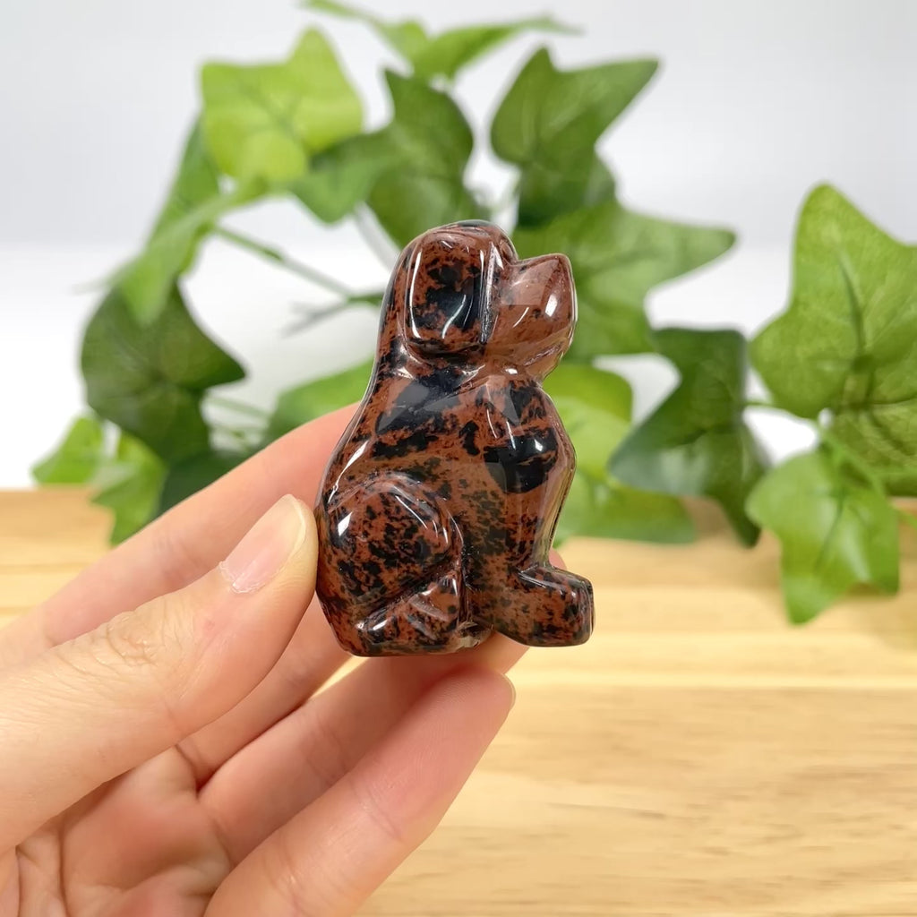 Mixed Material Dog Figurine 5cm Mini Puppy Statue, Crystal & Stone Animal Carving, Cute Desk Decor Collectible Gift