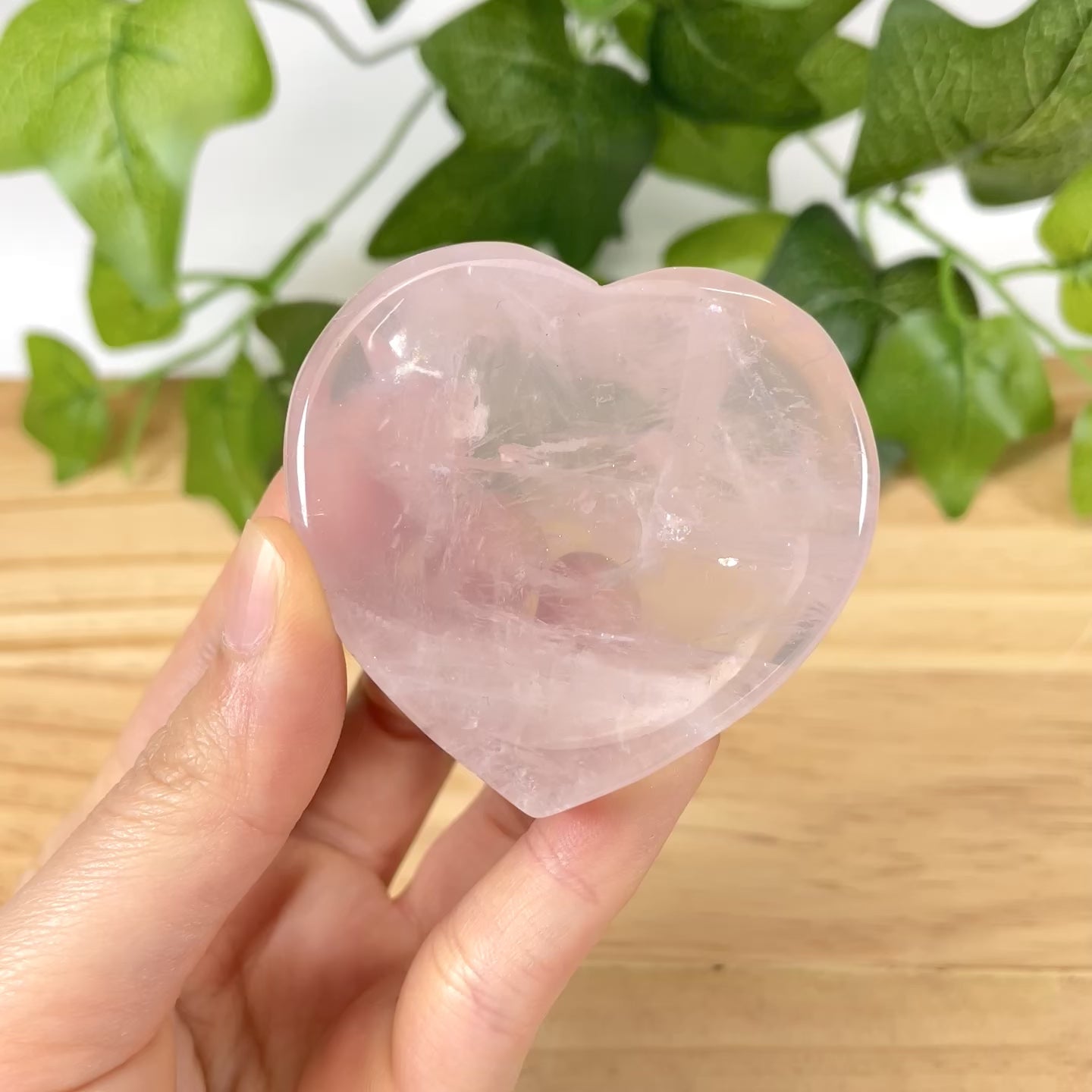 Rose Quartz Heart Bowl | Polished Crystal Bowl for Love, Altar Decor & Crystal Storage