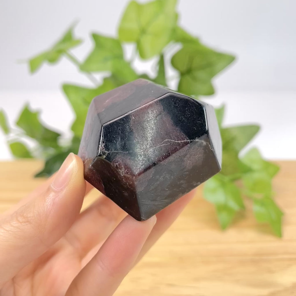 Natural Garnet Freeform Sculpture Polished Deep Red Crystal for Passion & Grounded Strength