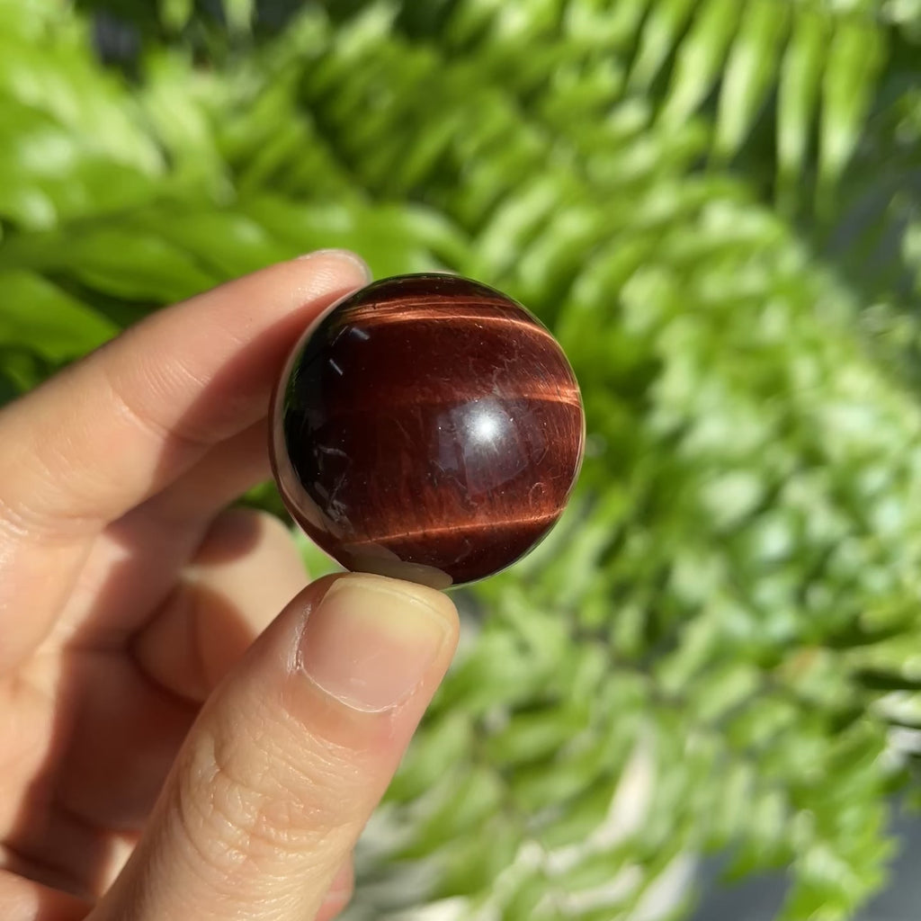 Red Tiger Eye Stone Mini Sphere