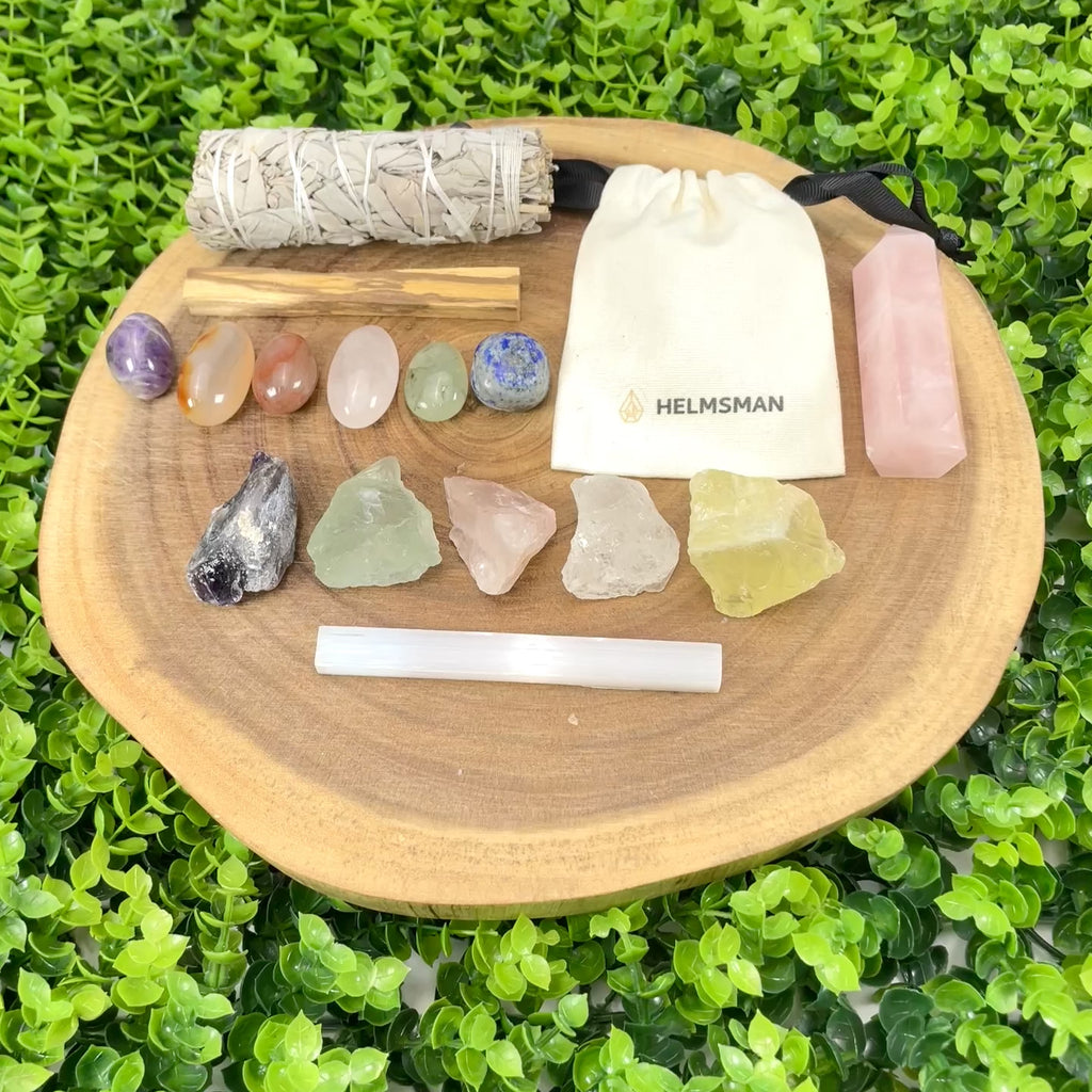 Crystal Healing Gift Box, Natural Crystal Set for Wellness, Relaxation & Positive Energy - Perfect Gift for Self-Care