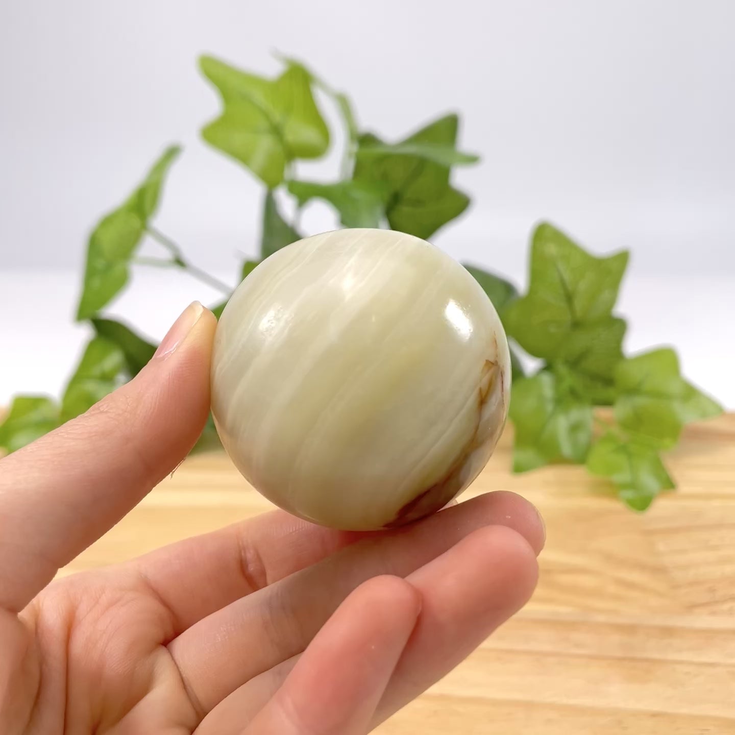 Natural Afghan Jade Sphere Polished White Calcite Crystal Ball, Hand-Carved Smooth Gemstone Globe for Mindfulness, Peace, and Minimalist Home Decor