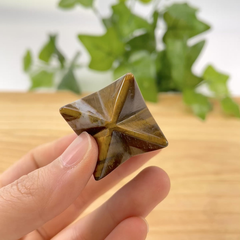 Natural Tiger Eye Kaba Pendant – Protection & Strength Healing Crystal Jewelry