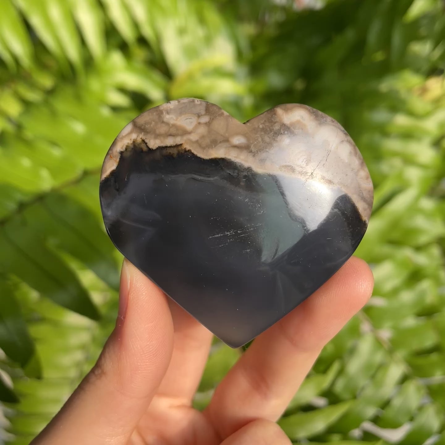 Volcano Agate Heart
