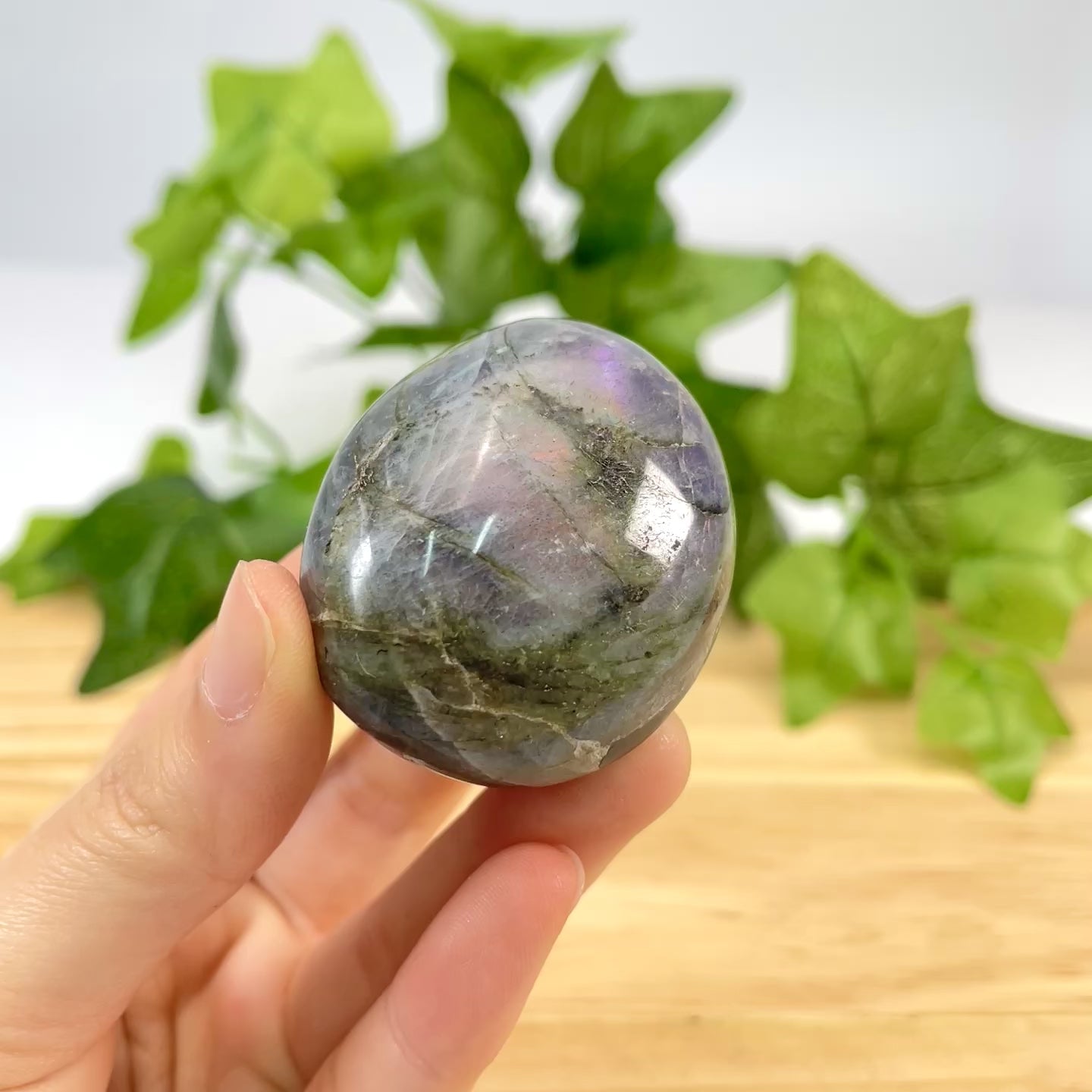 Labradorite Palm Stone | Natural Flashy Labradorite Crystal