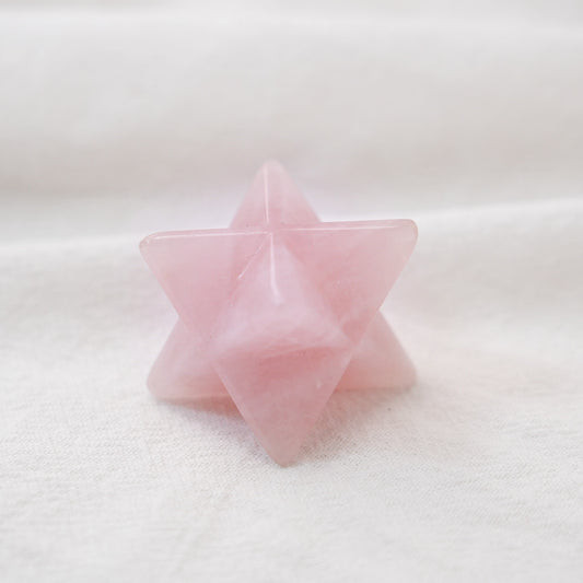 Rose Quartz Merkaba for love energy and emotional healing