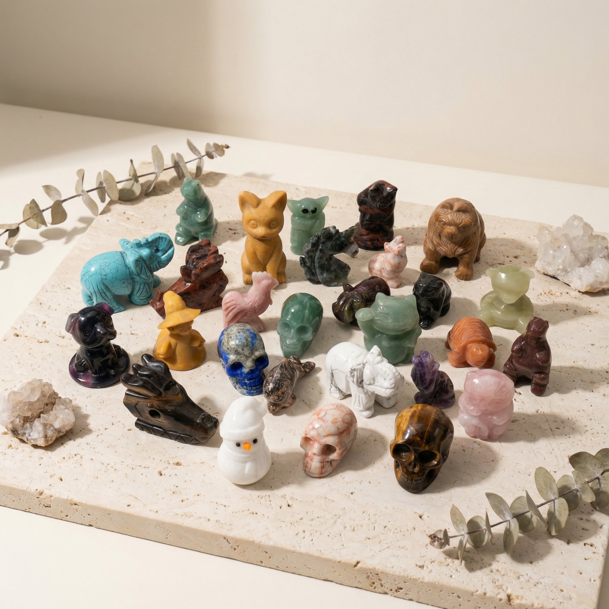 Crystal Mystery Scoop Bag – Lucky Blind Bags with Bracelets, Carvings & Tumbled Stones – Random Surprise Bundle (Bonus Inside!)