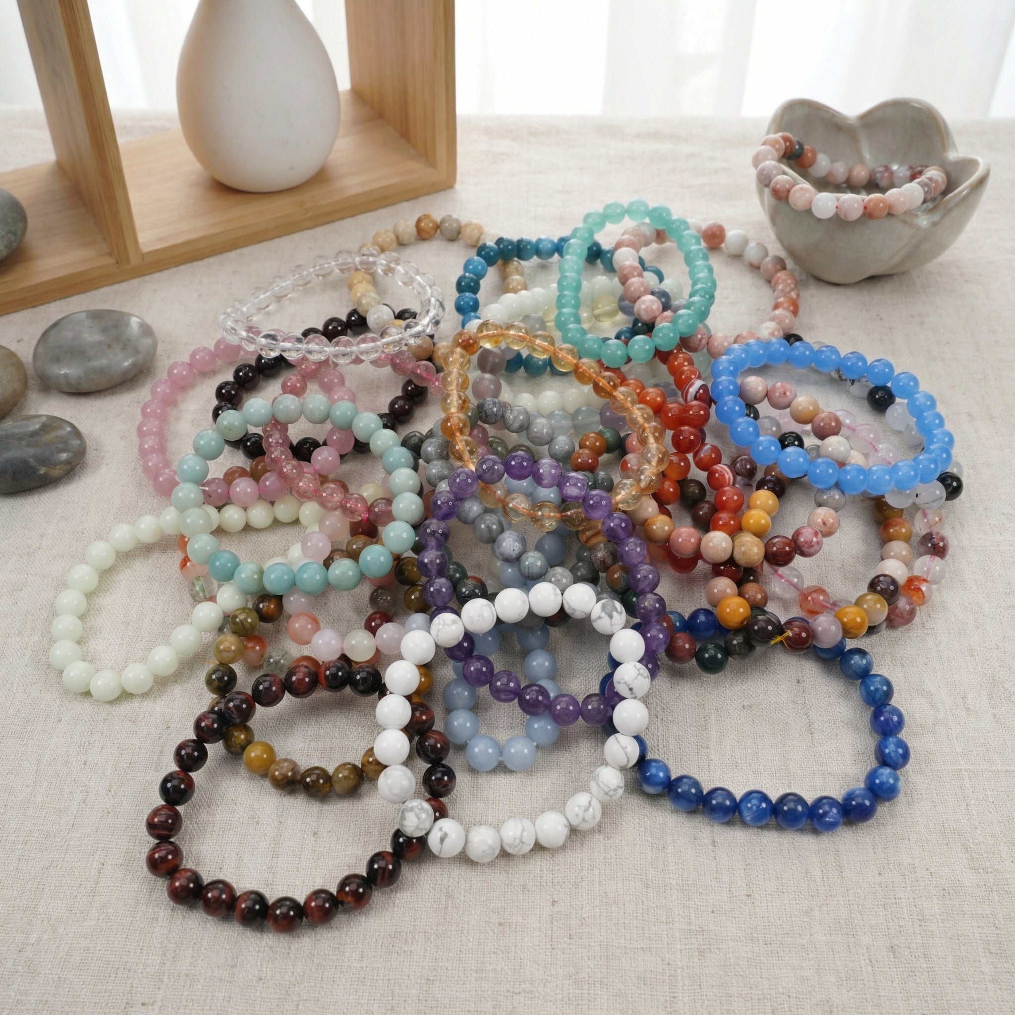 Crystal Mystery Scoop Bag – Lucky Blind Bags with Bracelets, Carvings & Tumbled Stones – Random Surprise Bundle (Bonus Inside!)