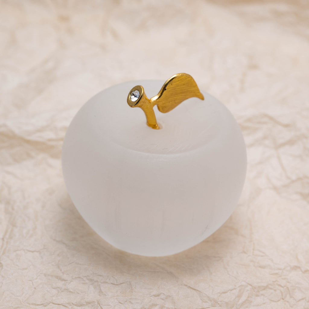 The Selenite Apple Carving cleanses your space of negative energy.