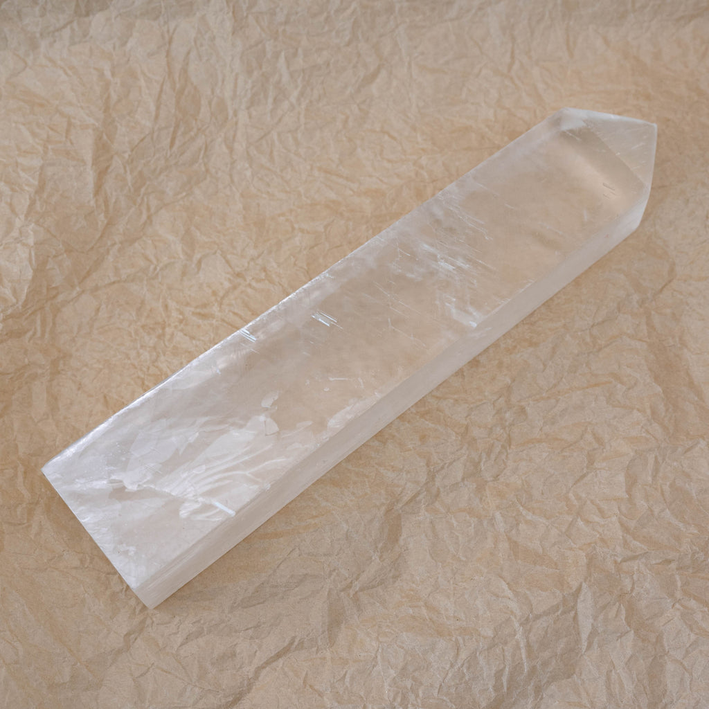 Selenite Tower for energy cleansing