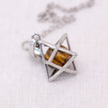Tiger Eye Stone Merkaba Pendulum for protection